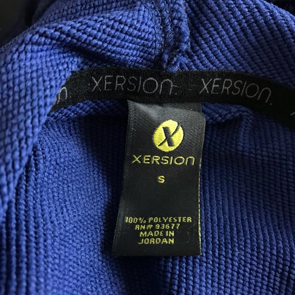 Xersion Quick Dry Sleeveless Hoodie Training | Blue & Black - Picture 5 of 5